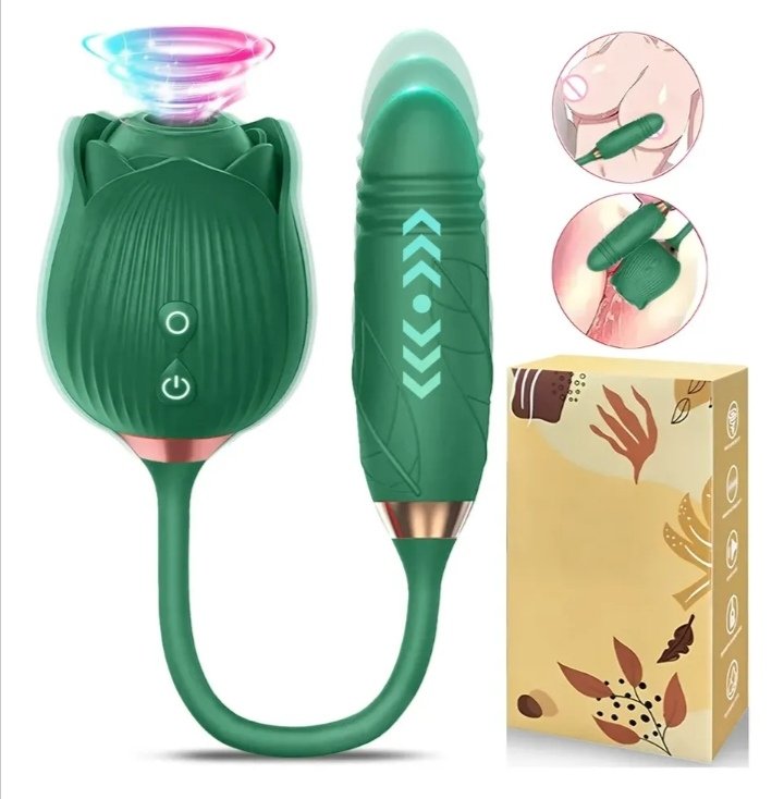 vibrador forma rosa